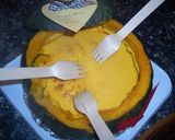 ハロウィン♥♡大きいかぼちゃの焼きプリン作り方5写真