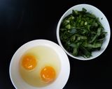 小松菜の卵焼き カニカマあんかけ作り方1写真