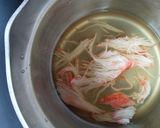 小松菜の卵焼き カニカマあんかけ作り方5写真
