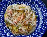 小松菜の卵焼き カニカマあんかけ作り方6写真