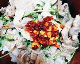 豚肉と豆苗の塩麹焼き丼作り方4写真