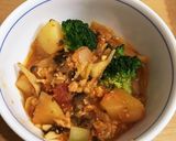 根菜とキノコのトマト味噌煮込み作り方6写真