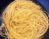 さば味噌と水菜のパスタ作り方1写真