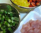 カラフル♡鶏とパプリカの中華風ソテー作り方1写真