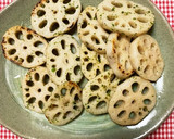 揚げずに簡単〜　れんこんの磯部焼き作り方6写真