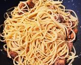 さば味噌と水菜のパスタ作り方5写真