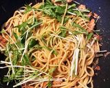 さば味噌と水菜のパスタ作り方6写真