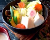 白だし豆乳鍋　低カロリー湯豆腐作り方3写真