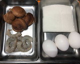 エビと生椎茸の伊達巻風たまご焼き♪作り方1写真