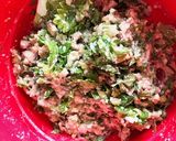 セロリの葉とお豆腐のビーガン餃子作り方3写真
