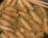豚肉の豆苗巻き焼き　甘みそごまだれ♪作り方8写真