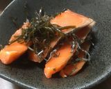 サーモンの塩昆布締め岩下の新生姜と共に作り方4写真