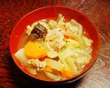 簡単ダシいらずけんちん汁・肉と冬野菜入り作り方3写真