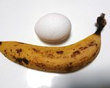 超ヘルシー！バナナと卵deパンケーキ作り方1写真