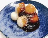 豆腐のみたらしだんご山椒ナッツ塩がけ作り方6写真
