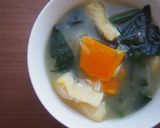 南瓜・ほうれん草のお味噌汁♪作り方5写真