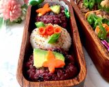 睦月25　黒餅米×花ふりかけ　おにぎり作り方1写真