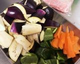 ゴマ香る☆豚肉と茄子とピーマンの味噌炒め作り方1写真