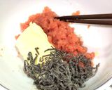 しっとりスープソースの明太子スパゲティ作り方1写真