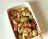 kanonドレッシングで【アヒポキ(丼)作り方3写真