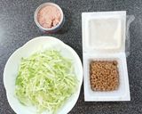 ダイエット☆ふわふわ納豆キャベツナサラダ作り方1写真