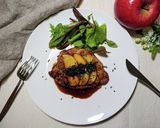 豚肉のソテーバルサミコソースリンゴ添え作り方8写真