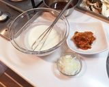 たぶん日本一簡単な！キムチチヂミ作り方1写真