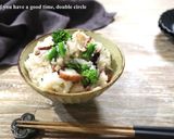 たこと菜の花の炊き込みごはん作り方8写真