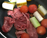 牛肉と長ネギ、プチトマトの炒めもの☆作り方2写真