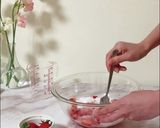 韓国カフェ風♡センタルギウユ(苺ミルク)作り方3写真