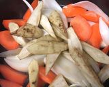 お麩とちくわぶでかさまし!牛肉と根菜煮作り方4写真