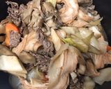 お麩とちくわぶでかさまし!牛肉と根菜煮作り方12写真