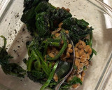 納豆とほうれん草の胡麻和えご飯作り方2写真