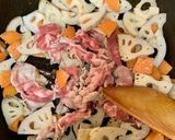 豚肉入りで大満足♪れんこんのきんぴら作り方4写真