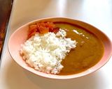 カレーを三日月に注ぐと可愛いかな？作り方1写真