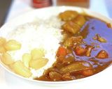 カレーを三日月に注ぐと可愛いかな？作り方2写真