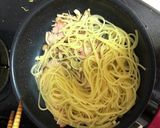 簡単◎ベーコンきのこのバジルオイルパスタ作り方3写真