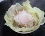 キャベツを器に☆ヘルシーもやしと玉子蒸し作り方6写真
