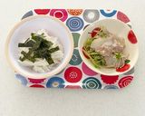 豆苗とえのきだけと豚肉の蒸し焼き。作り方4写真