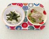 豆苗とえのきだけと豚肉の蒸し焼き。作り方4写真