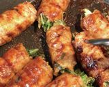 ヘルシーレシピ♪シャキシャキ水菜の肉巻き作り方3写真