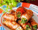 ヘルシーレシピ♪シャキシャキ水菜の肉巻き作り方4写真