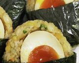 簡単♪天むす風タヌキごはん＊味玉おにぎり作り方11写真