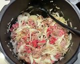 牛コマ肉のミルクチーズスープ作り方2写真