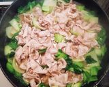 絶品☆豚肉とチンゲン菜の和風スープパスタ作り方3写真