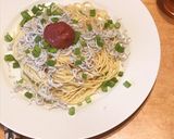 簡単!しらすと梅のガーリックパスタ作り方12写真