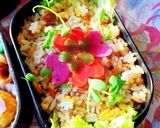 弥生３　炒飯弁当デコレーション作り方1写真