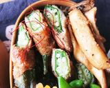 お弁当★オクラ豚バラ巻き&エリンギ炒め作り方5写真