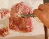 鶏肉の竜田揚げ(白ネギ甘酢ソースかけ)作り方1写真