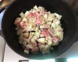 厚揚げ、玉ねぎ、肉味噌煮込み作り方2写真
